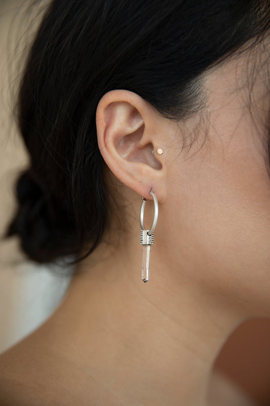 Thistle Earrings · Quartz Crystal